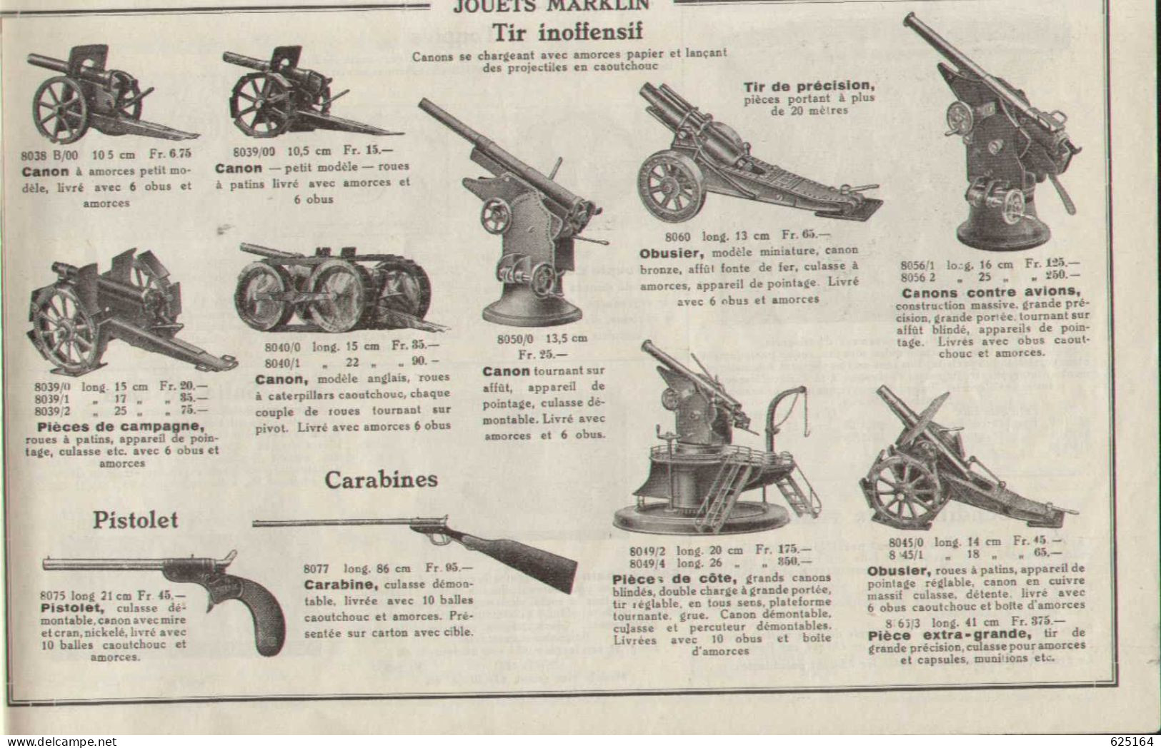 catalogue MÄRKLIN 1934 Trains électriques 0 00- Automobiles - Canons - Elex