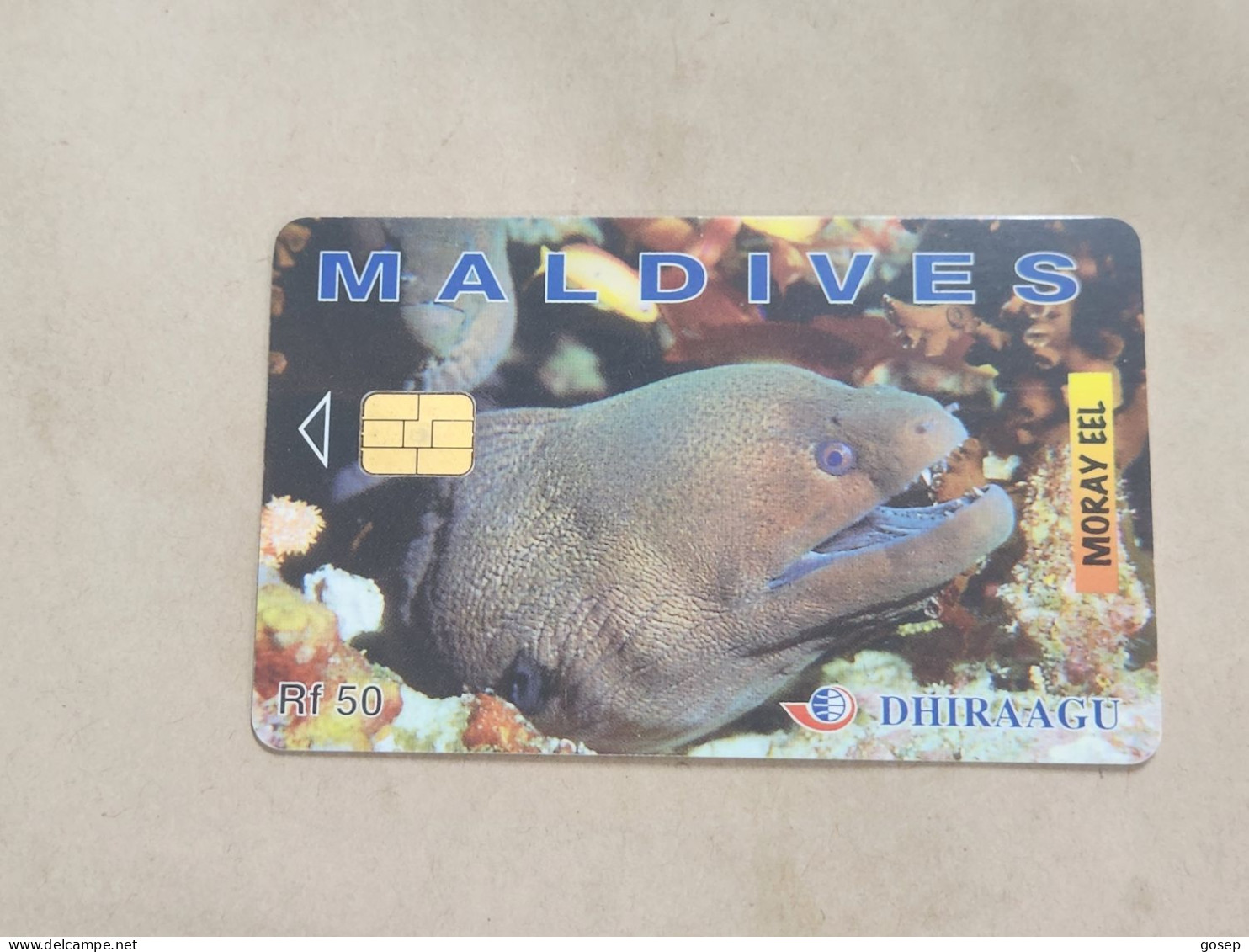 Maldives-(323MLDGIU (a)-MAL-C-02)-APT-(39)-(RF50)-(323MLDGIU03952858)-used Card+1card Prepiad Free - Maldive