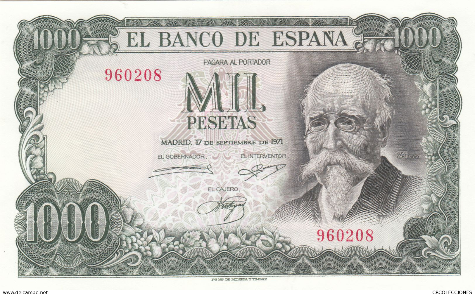 CRBS0877 BILLETE ESPAÑA 1000 PESETAS 1971 SIN SERIE SIN CIRCULAR - 1000 Peseten