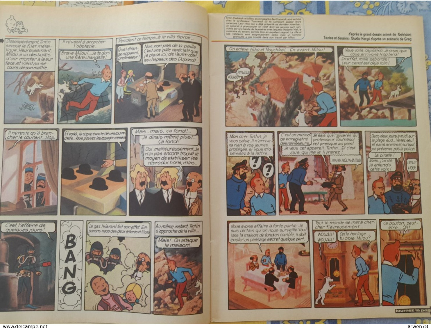 Chez Nous Junior Janvier 1973 Tintin Le Lac Aux Requins B M WW R 75  Ric Hochet Cubitus Modeste Et Pompon  Etc. ... - CANAL BD Magazine