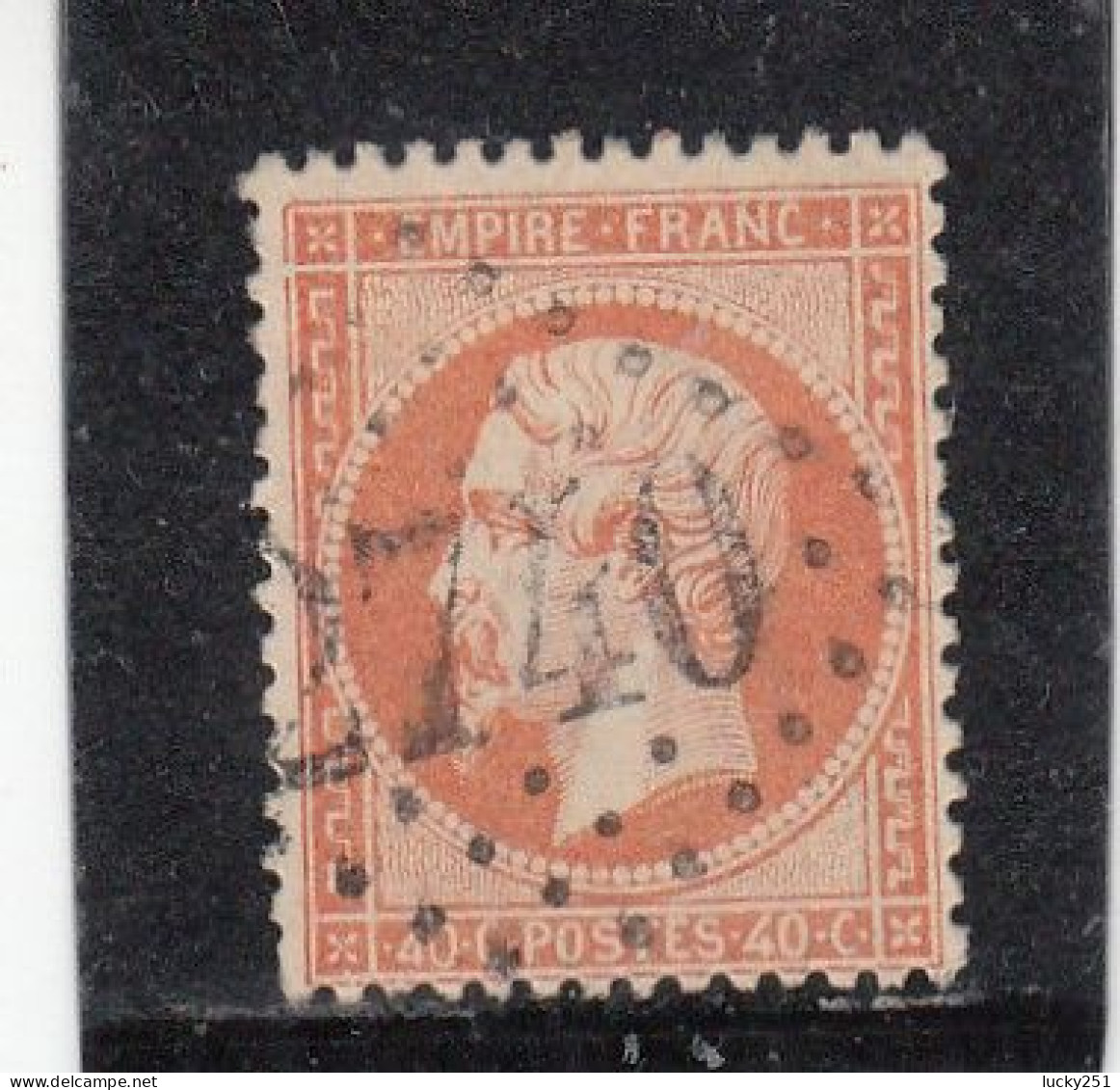 France - Année 1862 - N°YT 23 - Obligations Losange GC - 40c Orange - 1862 Napoleone III