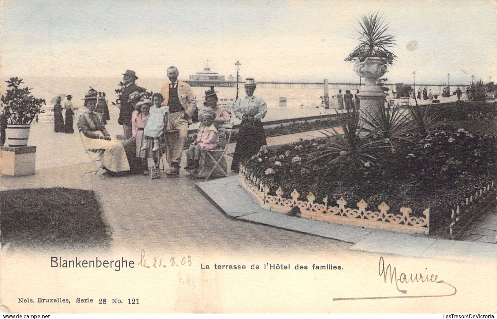 BELGIQUE - Blankenberghe - La Terrasse De L'hotel Des Familles - Carte Postale Ancienne - Blankenberge