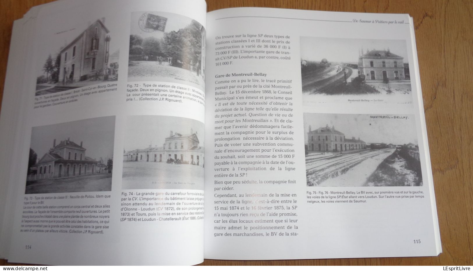 DE SAUMUR à POITIERS PAR LE RAIL Avec la Compagnie SP et les Chemins de Fer de l'Etat de 1874 à Nos Jours Régionalisme