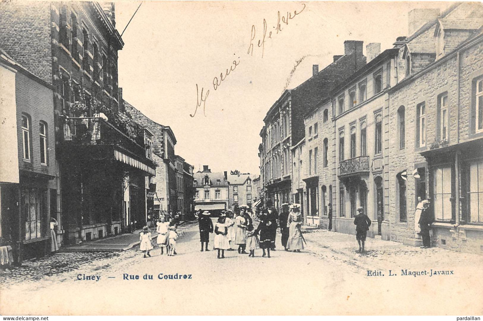 BELGIQUE. CINEY.  RUE DU COUDREZ. BEAU PLAN. BELLE ANIMATION. - Ciney