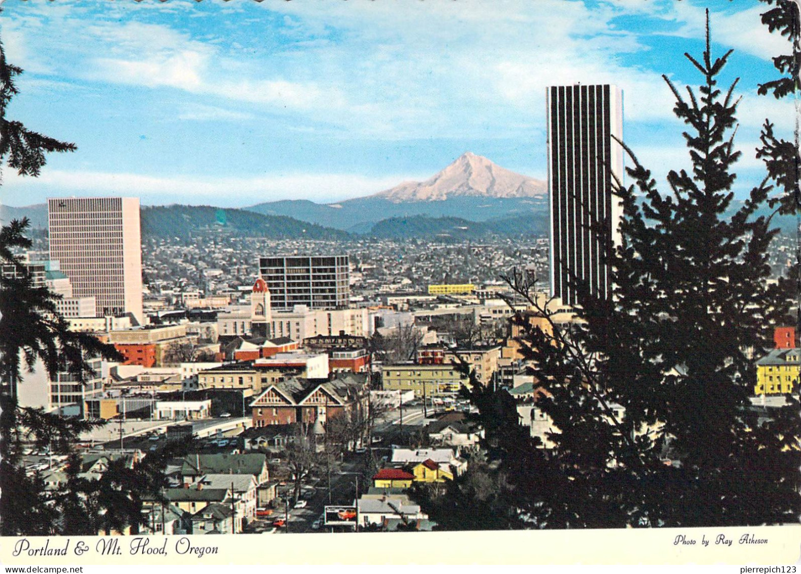Portland - Vue Sur La Ville - Au Fond, Le Mont Hood - Portland