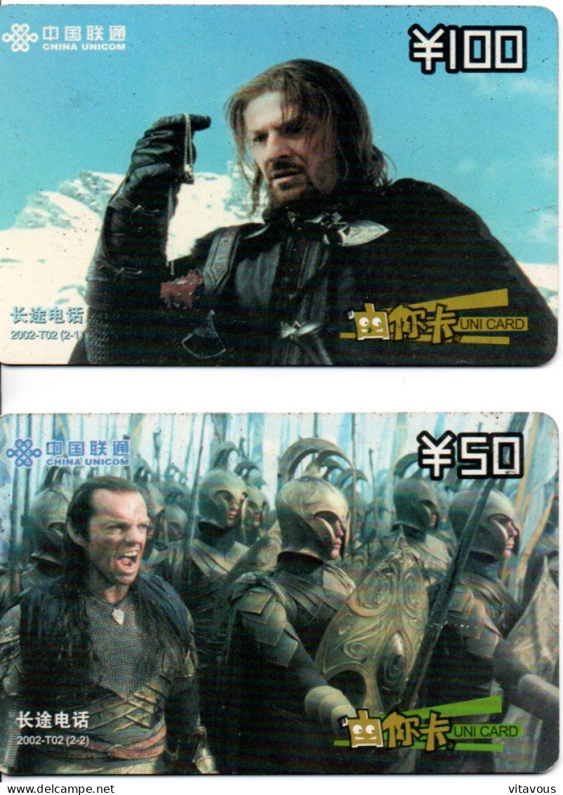 Seigneurs Des Anneaux Lord Of The Rings  Film Movie  2 Cartes Prépayée Chine Card (1185) - Kino