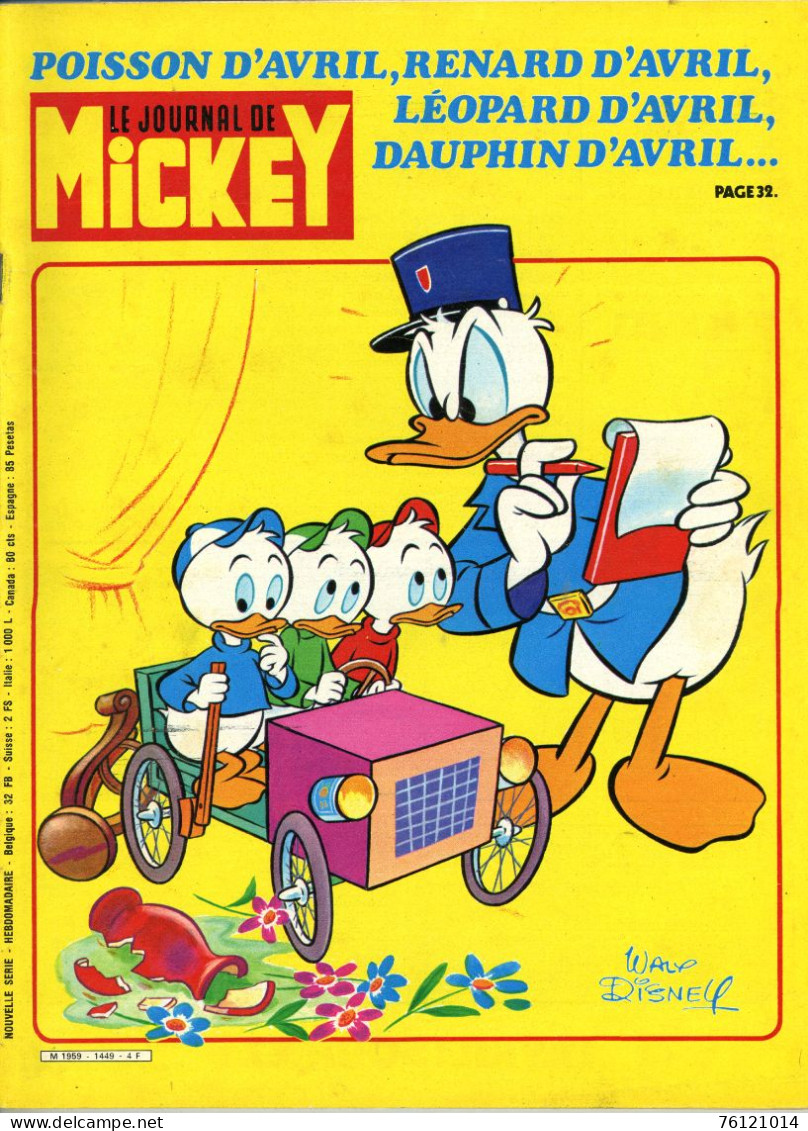 Le Journal De Mickey N° 1449 1959 - Journal De Mickey