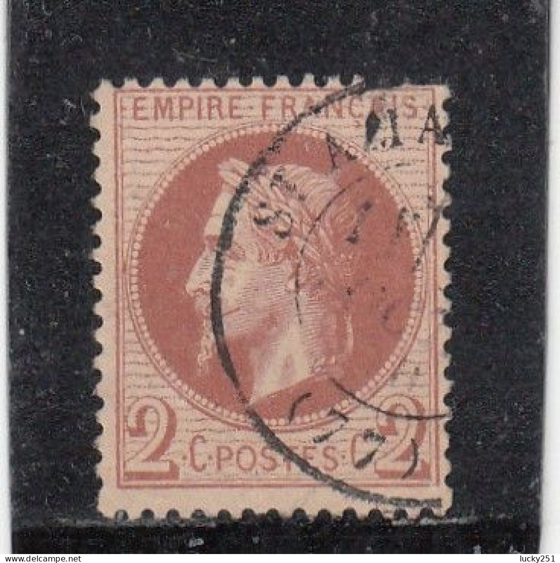 France - Année 1863/70 - N°YT 26A - Type Empire Lauré - Oblitération Cachet à Date - 1863-1870 Napoleone III Con Gli Allori