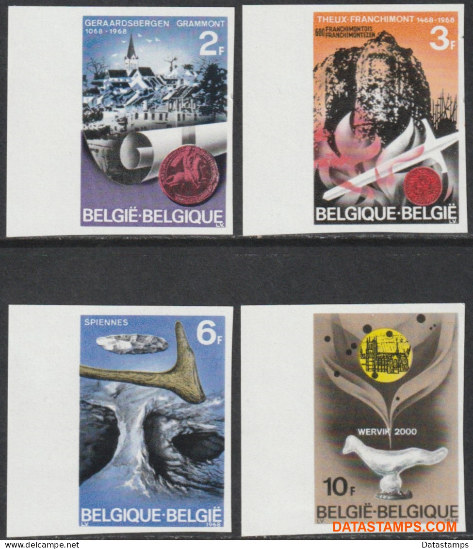 België 1968 - Mi:1503/1506, Yv:1448/1451, OBP:1448/1451, Stamp - □ - Historical Issue - 1961-1980