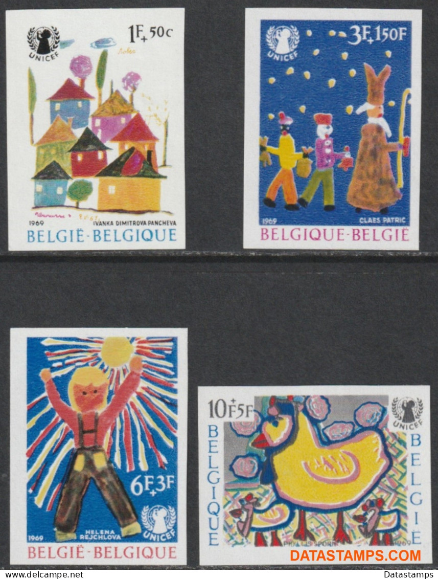 België 1969 - Mi:1551/1554, Yv:1492/1495, OBP:1492/1495, Stamp - □ - Philanthropic Issue Unicef - 1961-1980