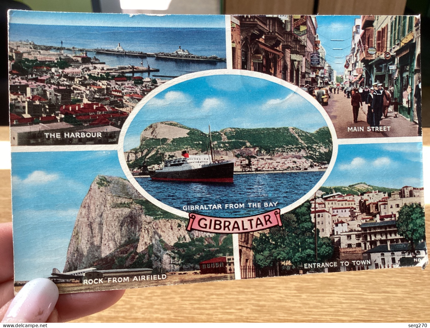 Carte Postale, Gibraltar Multi Vues Bateau, Avion - Gibraltar