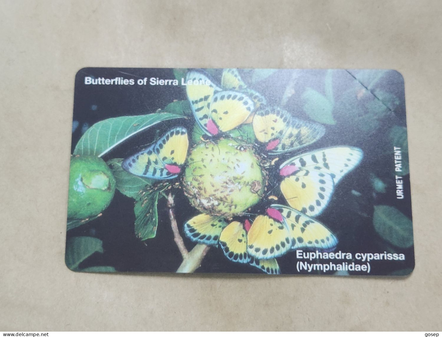 SIERRA LEONE-(SL-SLT-0012)-Euphaedra Cyparissa-(9)-(100units)-urmet Card-MINT Card+1card Prepiad Free - Sierra Leone