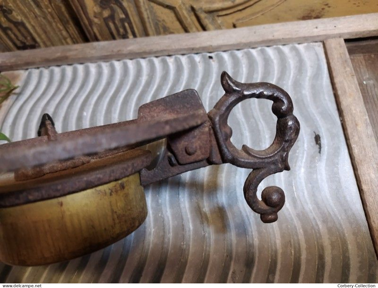 Ancien Brûleur Réchaud XIXème en Fonte Boucher & Cie Fumay Ardennes