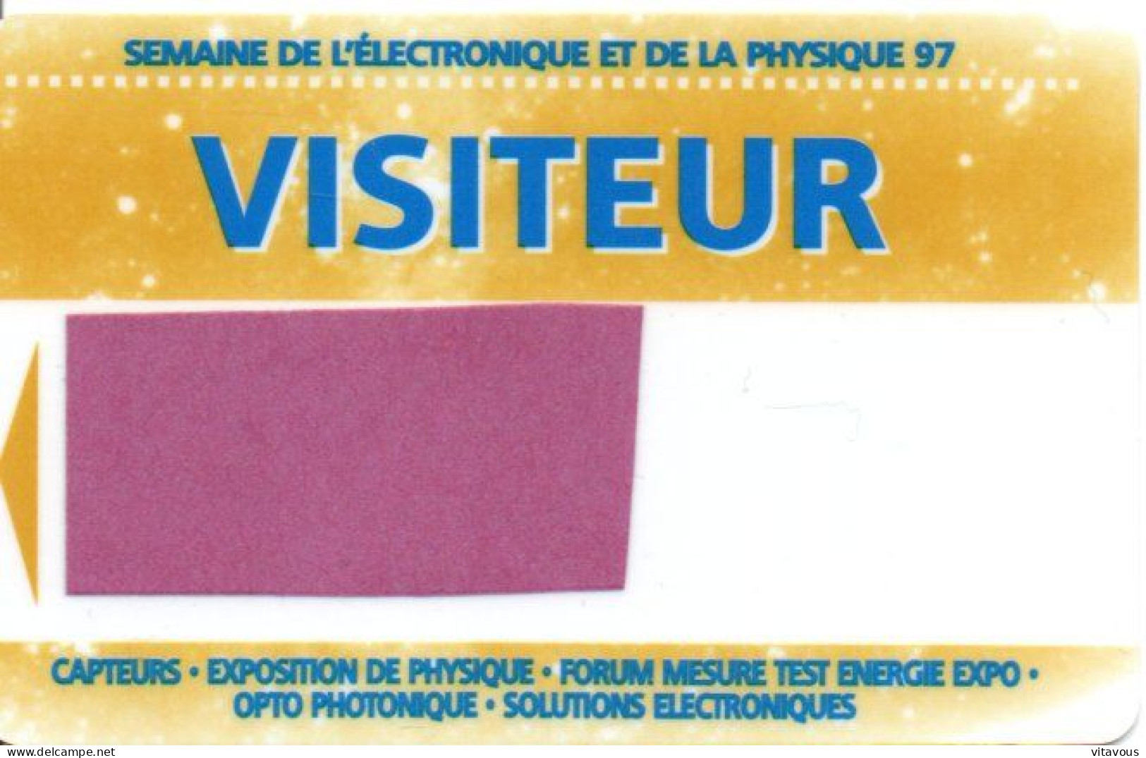 Carte Salon- Paris 1997 - Carling Systems Card Magnétique Karten (salon 356) - Ausstellungskarten