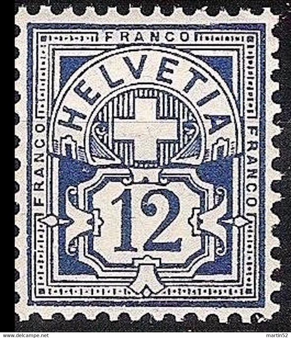 Schweiz Suisse HELVETIA 1906: Ziffer 15c Mit WZ I Zu 84 Mi 86 Yv 104. * Falzspur Trace De Charnière MLH (Zu CHF 9.00) - Ungebraucht