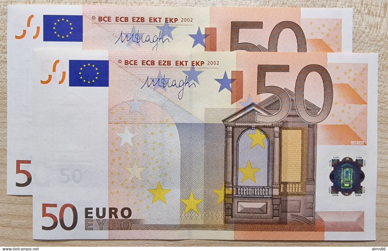 Euronotes FREE SHIPPING 50 Euro 2002 UNC < S >< J087 > Italy - Draghi - 50 Euro