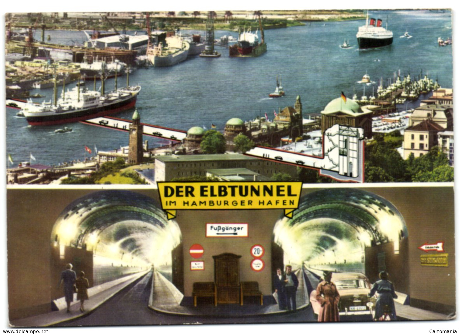 Der Elbtunnel Im Hamburger Hafen - Lorch