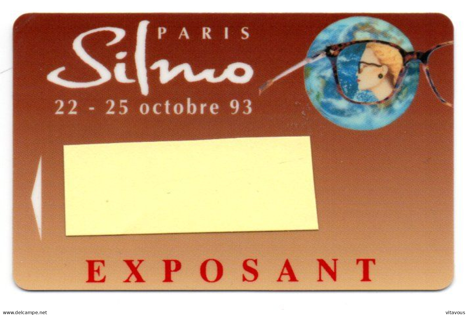 Carte Salon- Paris Silmo Optique Card Magnétique Karten (salon 352) - Cartes De Salon Et Démonstration