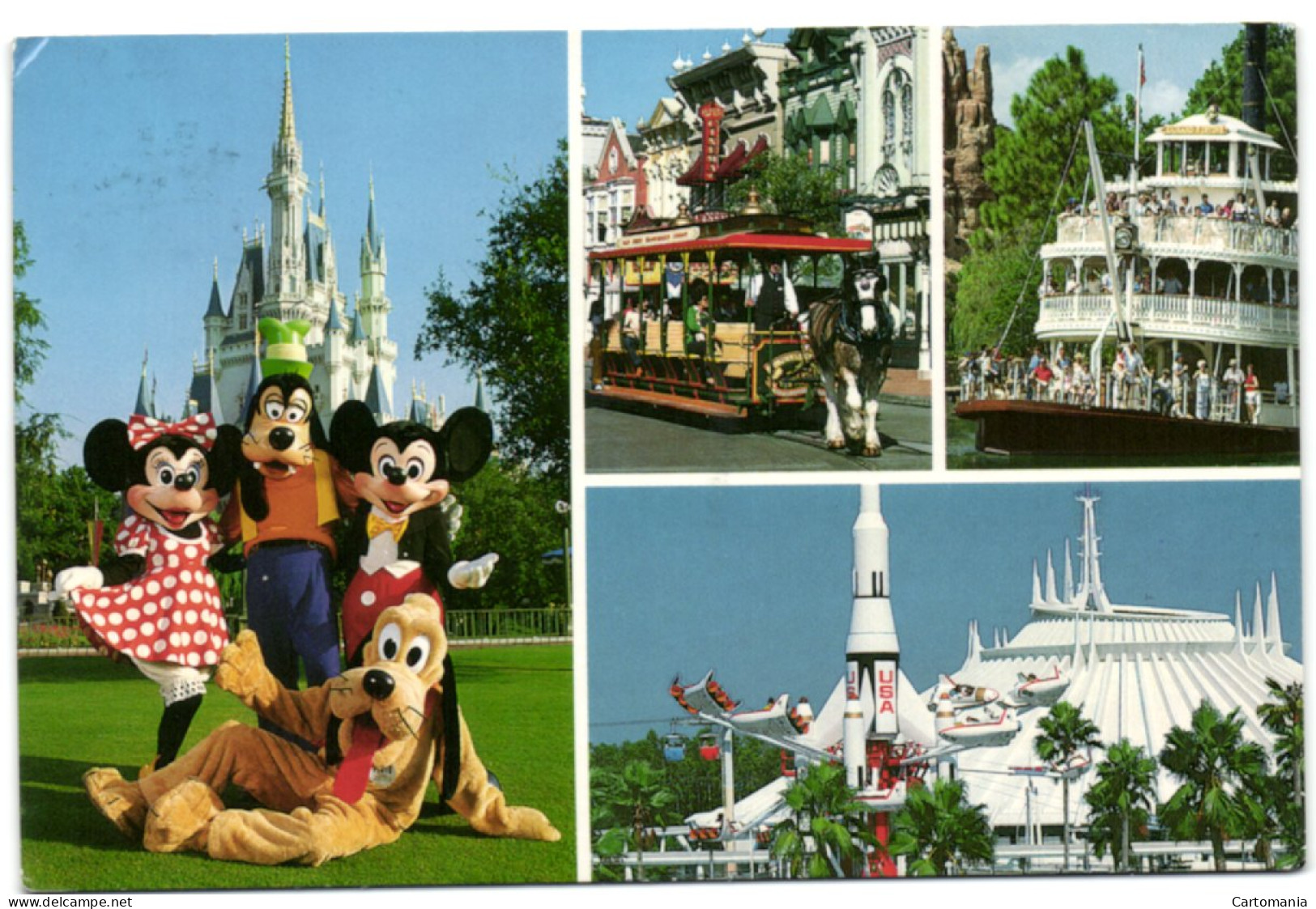 Walt Disney World - Mickey - Minnie - Goofy And Pluto Welcome Visitors - Orlando