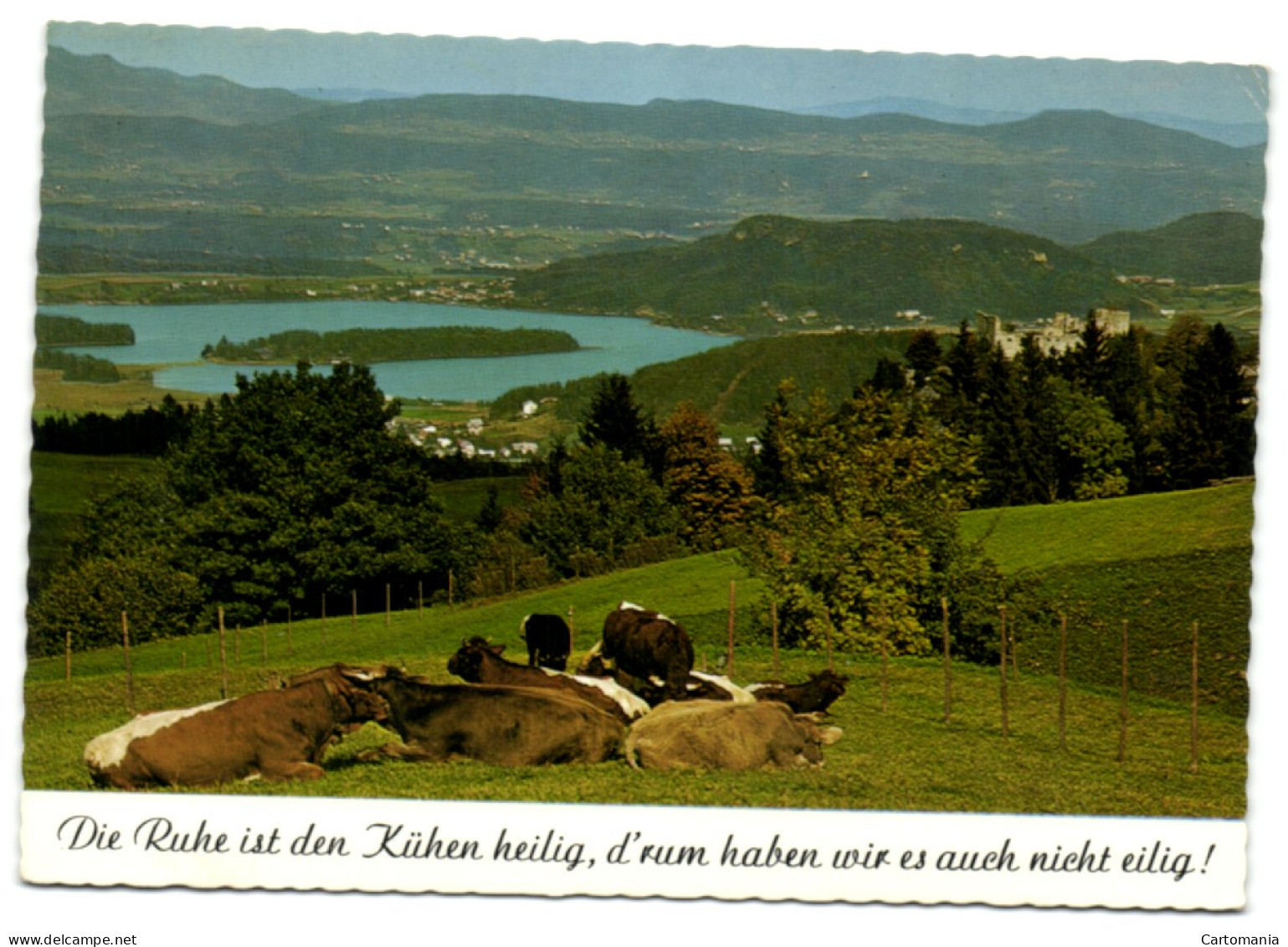 Blick Auf Den Faakersee Mit Ruine Finkenstein - Faakersee-Orte