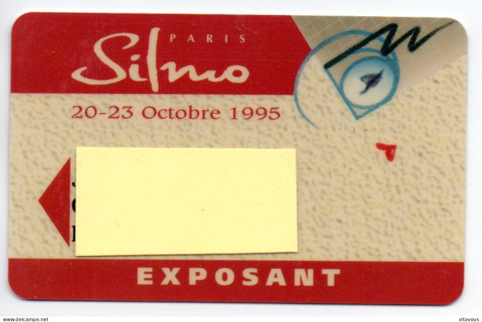 Carte Salon- Paris Silmo Optique Card Magnétique Karten (salon 346) - Ausstellungskarten