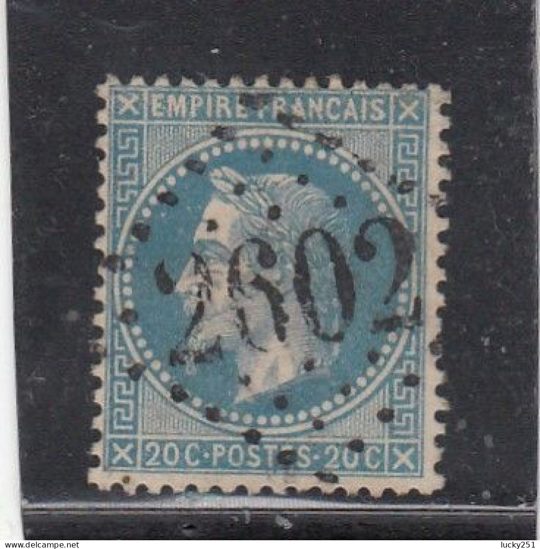 France - Année 1863/70 - N°YT 29B - Oblitération Losange GC - 20c Bleu - 1863-1870 Napoleone III Con Gli Allori