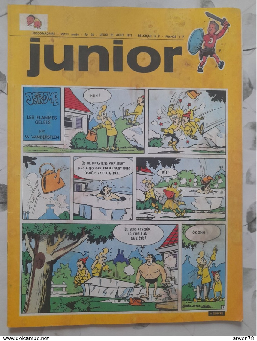 Chez Nous Junior Aout 1972 Cubitus Ric Hochet Caricature Marcello Mastroianni Modeste Et Pompon  Etc. ... - CANAL BD Magazine