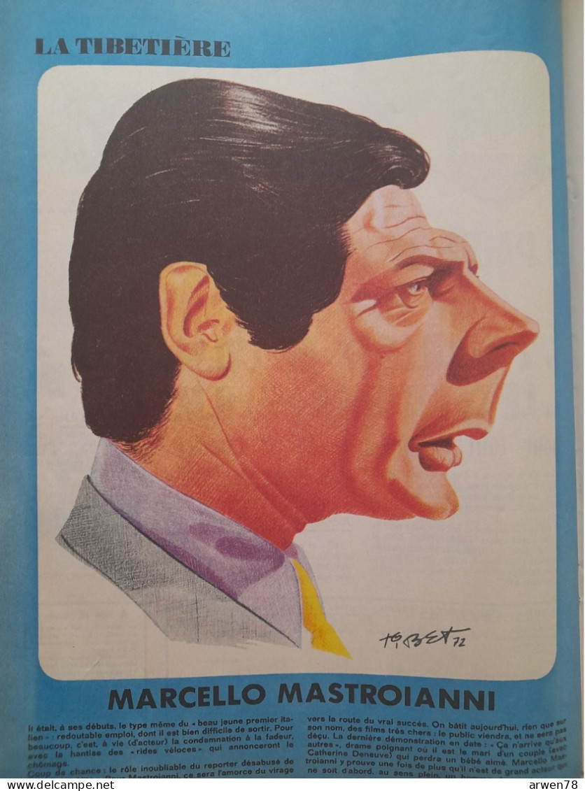 Chez Nous Junior Aout 1972 Cubitus Ric Hochet Caricature Marcello Mastroianni Modeste Et Pompon  Etc. ... - CANAL BD Magazine