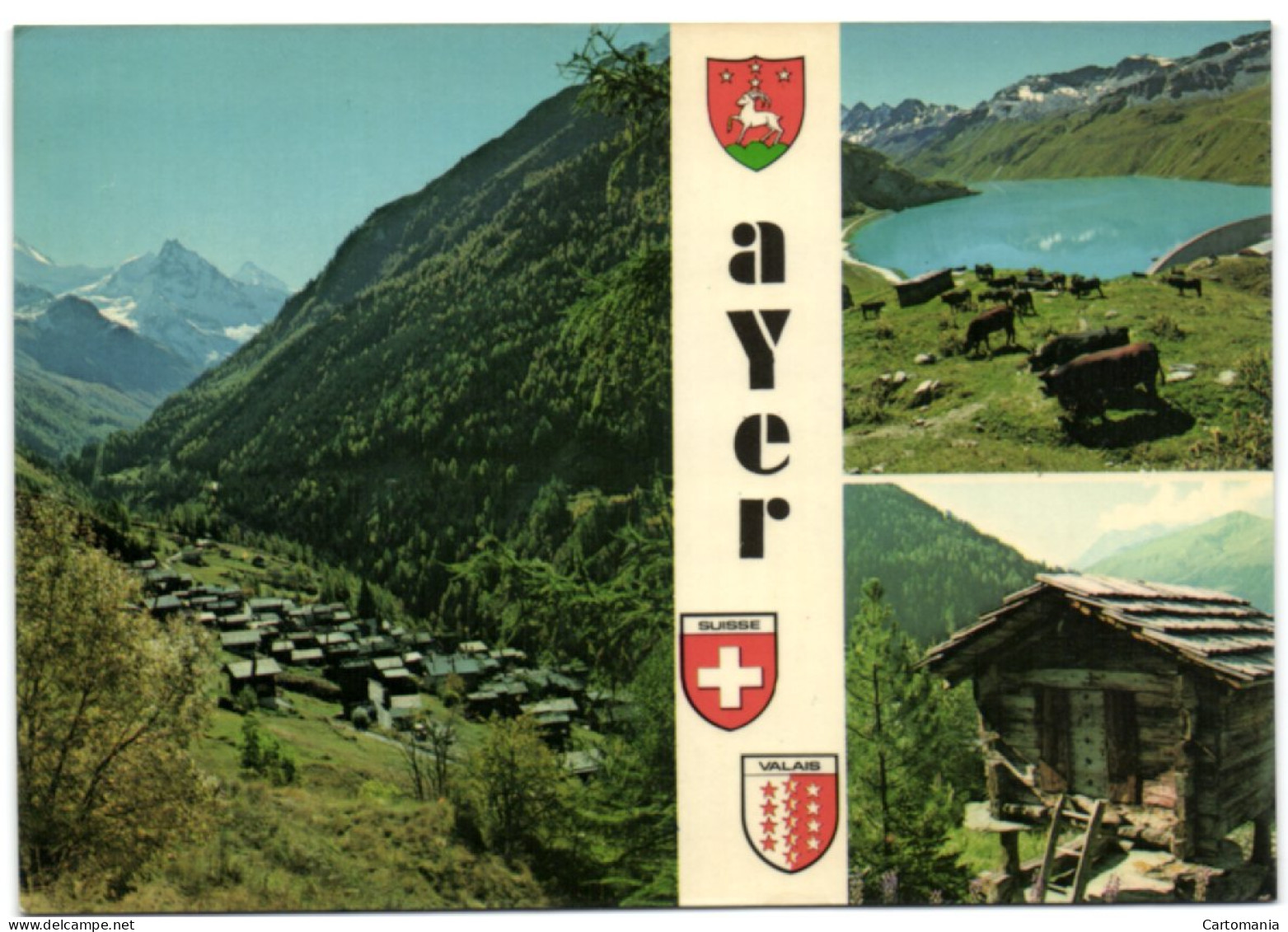 Ayer - Valais - Vue Géénrale Et Barrage De Moiry - Ayer