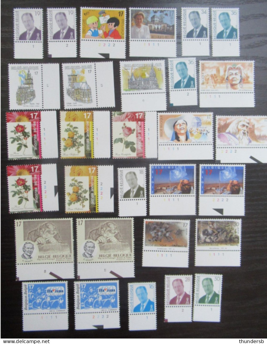 Zeer Mooi Lot Plaatnummers - Postfris ** - Face Value: 15,52 Euro - 1991-2000