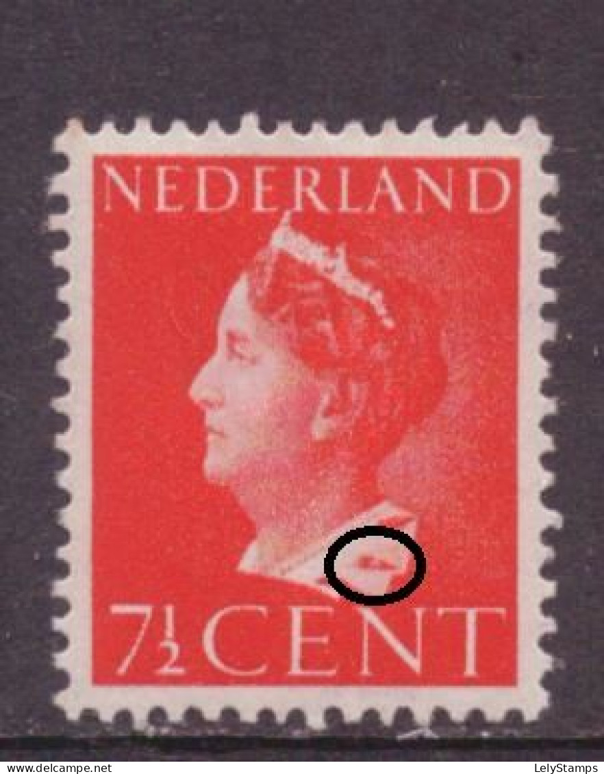 Nederland / Niederlande / Pays Bas / Netherlands 334 PM1 Plaatfout Plate Error MNH ** (1947) - Variétés Et Curiosités