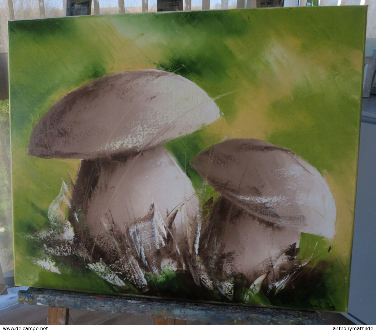 LES BOLETS (champignons) 60 X 50 Cm - Oils