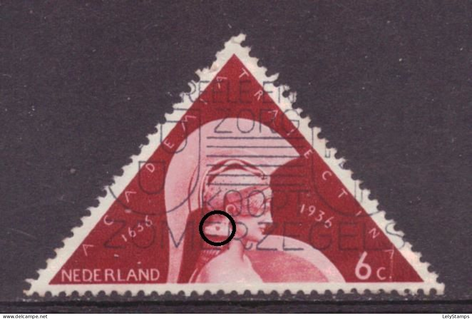 Nederland / Niederlande / Pays Bas / Netherlands 287 P2 Plaatfout Plate Error Used (1936) - Plaatfouten En Curiosa