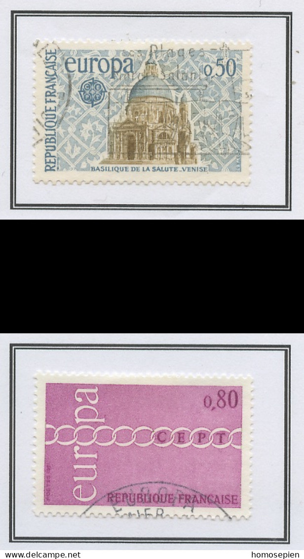 Europa CEPT 1971 France - Frankreich Y&T N°1676 à 1677 - Michel N°1748 à 1749 (o) - 1971