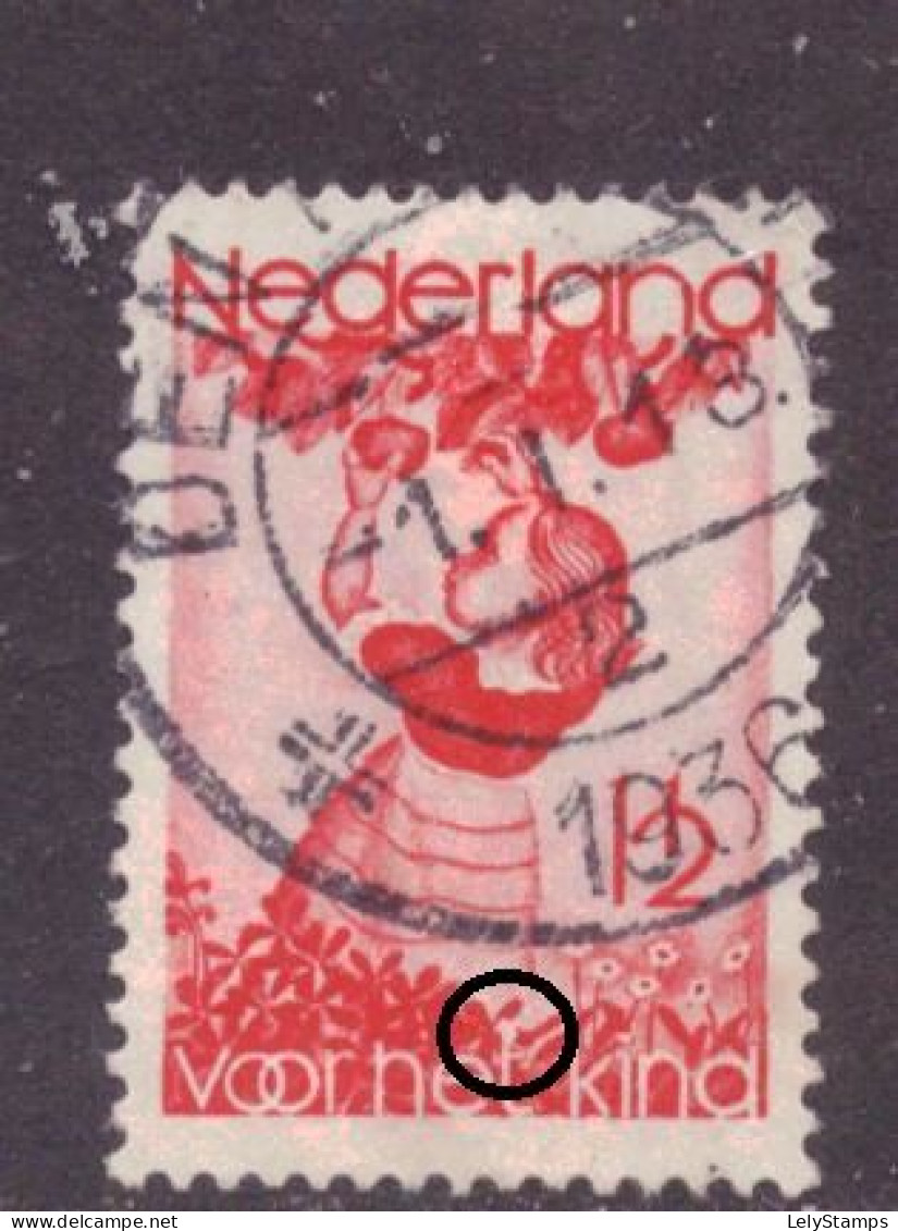 Nederland / Niederlande / Pays Bas / Netherlands 279 P Plaatfout Plate Error Used (1935) - Abarten Und Kuriositäten