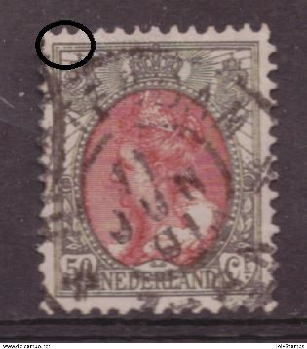 Nederland / Niederlande / Pays Bas NVPH 74 PM Plaatfout Plate Error Used (1899) - Abarten Und Kuriositäten