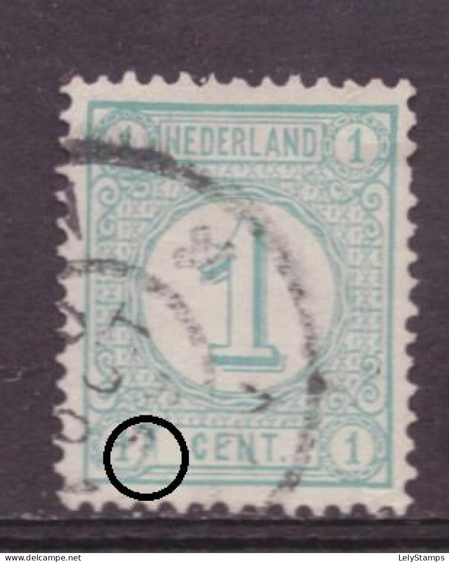 Nederland / Niederlande / Pays Bas NVPH 31a PM Plaatfout Plate Error Used (1876) - Abarten Und Kuriositäten