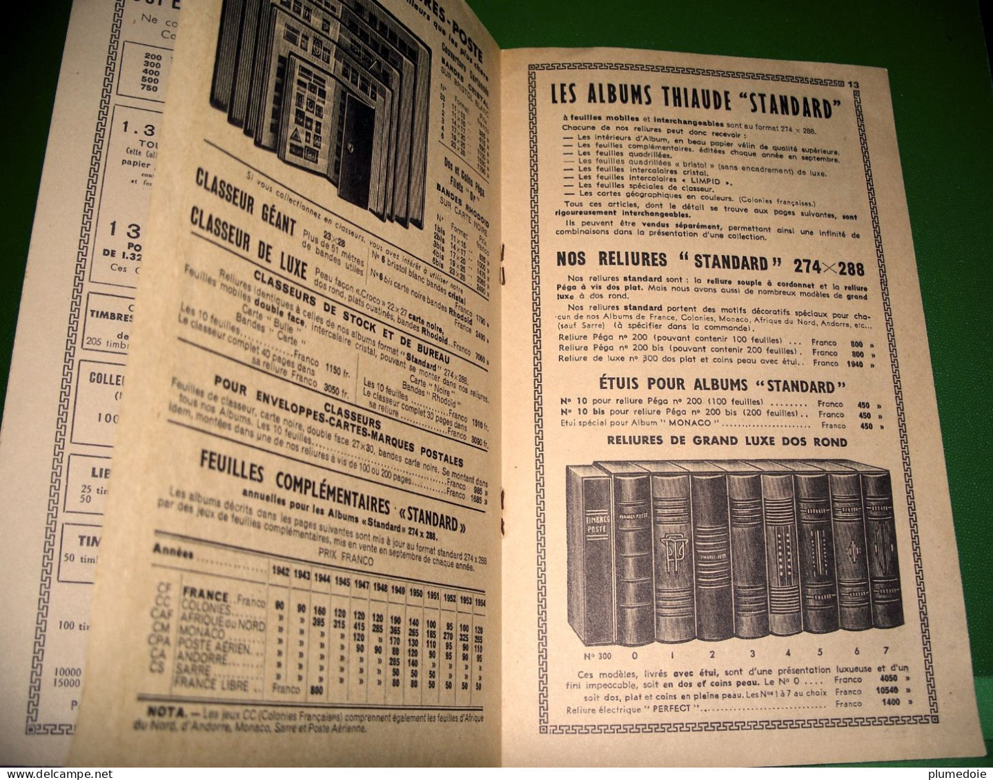 PHILATELIE OPUSCULE CATALOGUE EDITIONS THIAUDE . PRIX COURANT 1955  TIMBRES ALBUMS CLASSEURS DIVERS . MATERIEL - Catalogues For Auction Houses