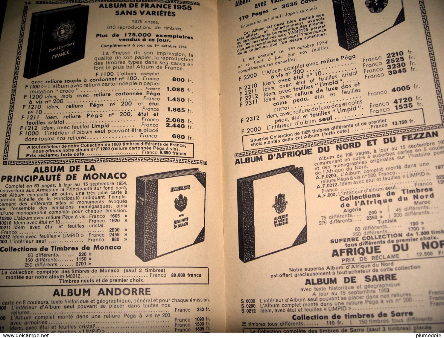 PHILATELIE OPUSCULE CATALOGUE EDITIONS THIAUDE . PRIX COURANT 1955  TIMBRES ALBUMS CLASSEURS DIVERS . MATERIEL - Cataloghi Di Case D'aste