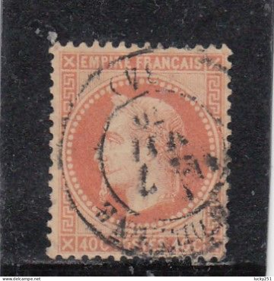 France - Année 1863/70 - N°YT 31 - Type Empire Lauré - Oblitération Cachet à Date - 40c Orange - 1863-1870 Napoléon III Lauré