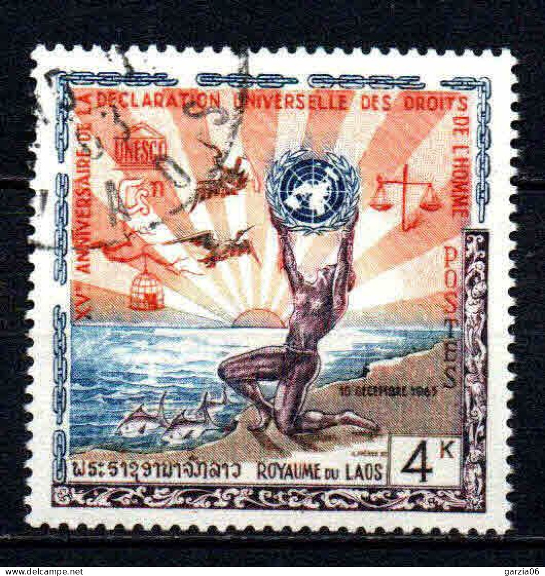 Laos - 1963  -  Droits De L' Homme  -  N° 93   -  Oblit - Used - Laos