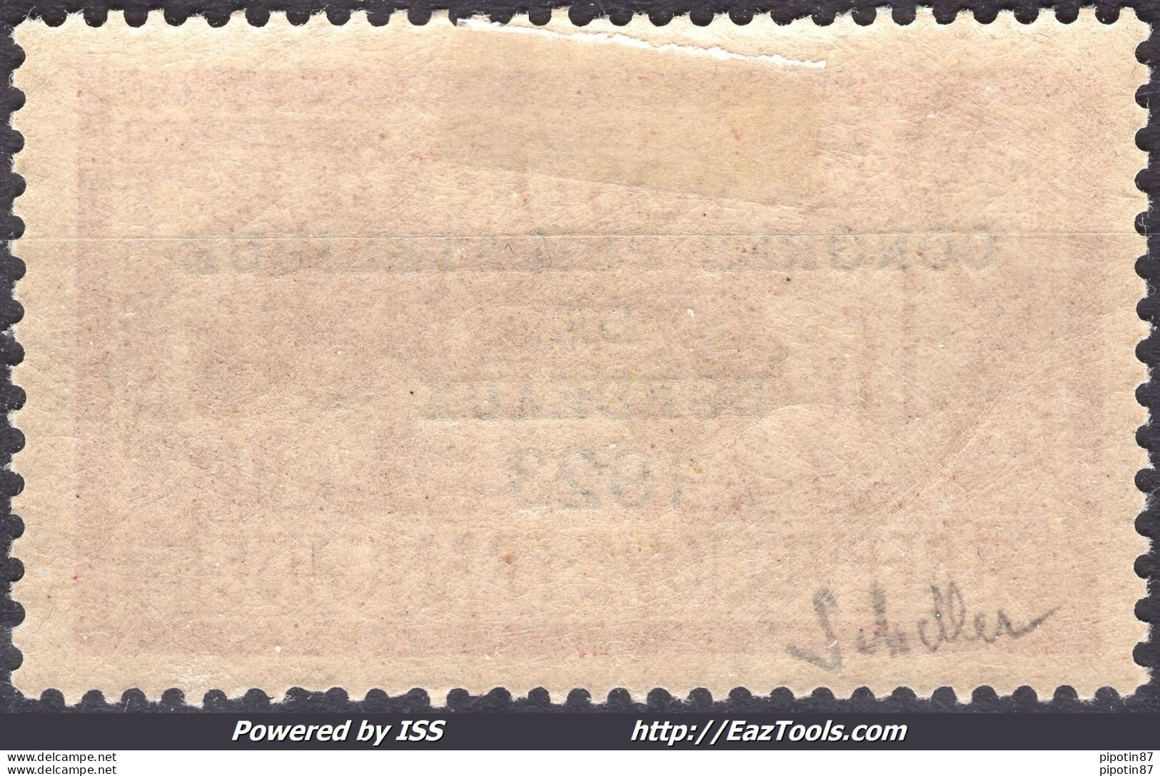 FRANCE CONGRES PHILATELIQUE DE BORDEAUX 1923 N° 182 NEUF * AVEC CHARNIERE SIGNÉ SCHELLER - Unused Stamps