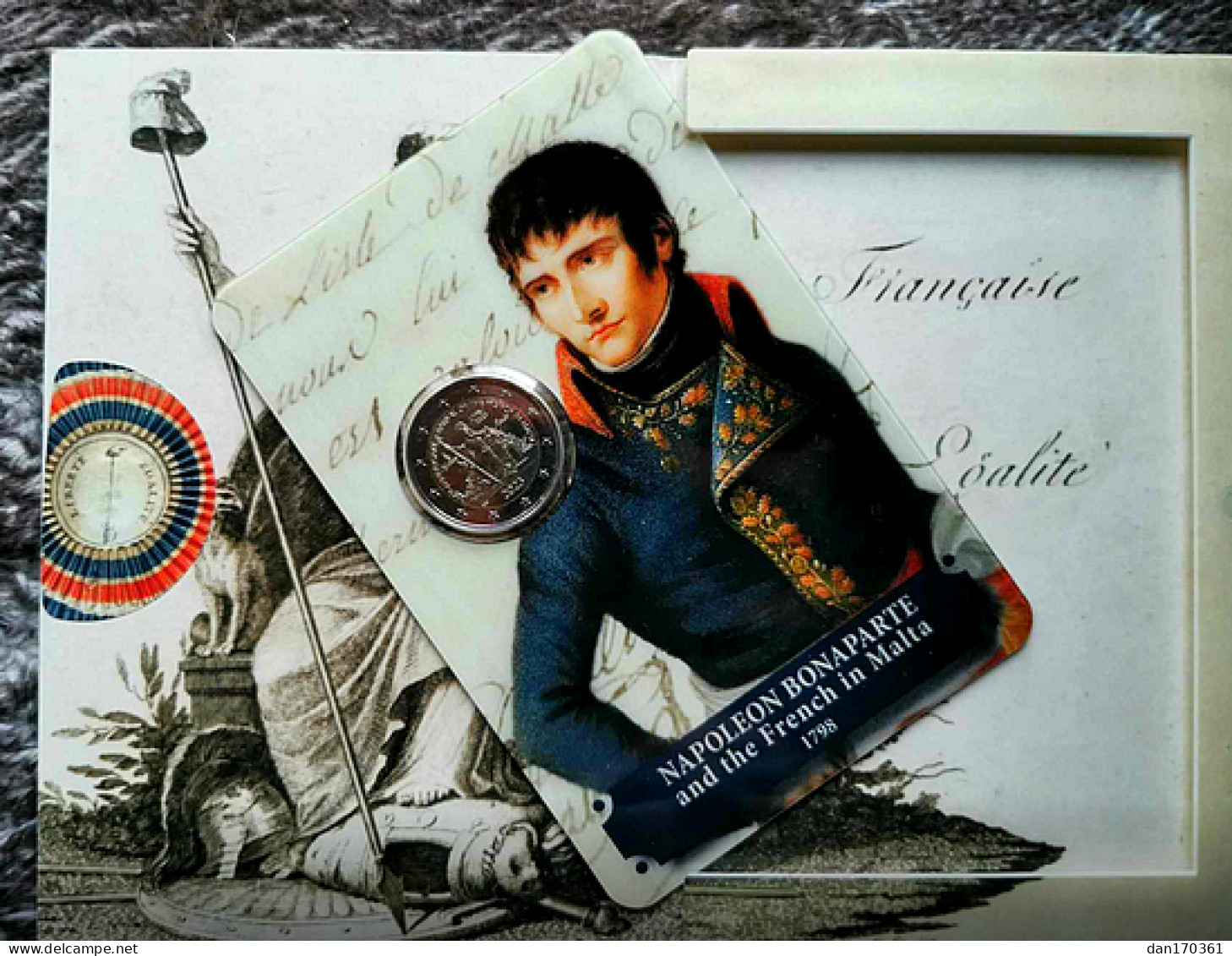 MALTE 2023 - NAPOLEON BONAPARTE - 225 ANS DE L'ARRIVEE DES FRANCAIS - COINCARD 2 EUROS COMMEMORATIVE OFFICIEL - Malta