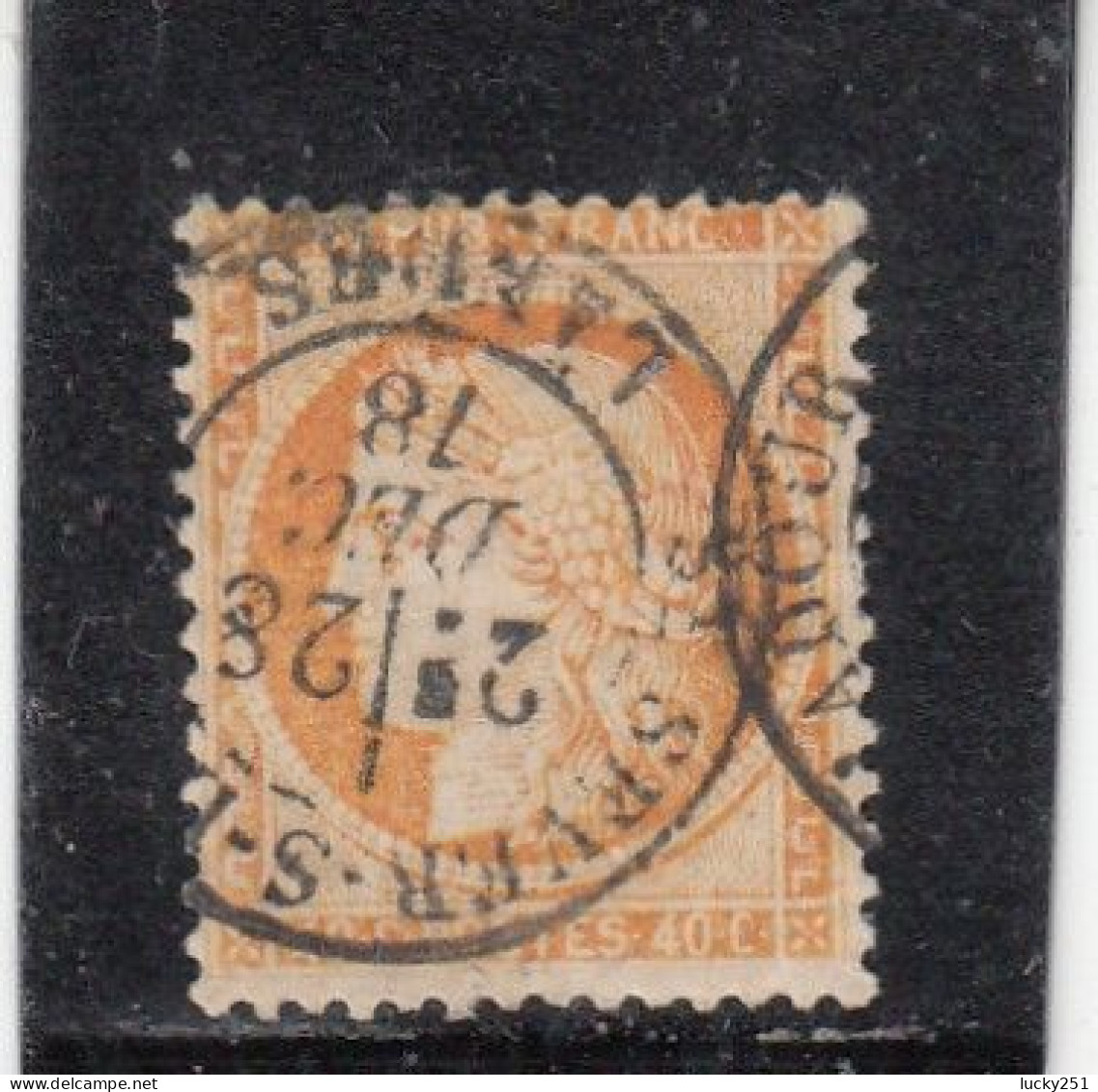 France - Année 1870 - N°YT 38 - Emission Siège De Paris - Oblitération CàD.Centré - 40c Orange - 1870 Beleg Van Parijs