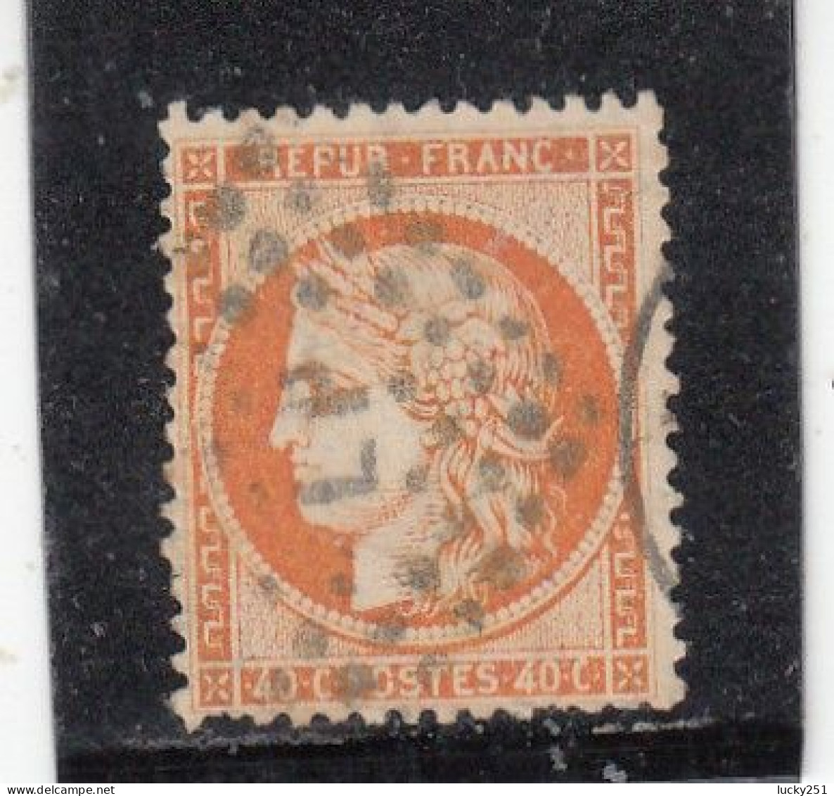 France - Année 1870 - N°YT 38 - Emission Siège De Paris - Oblitération Ambulant - 40c Orange - 1870 Beleg Van Parijs