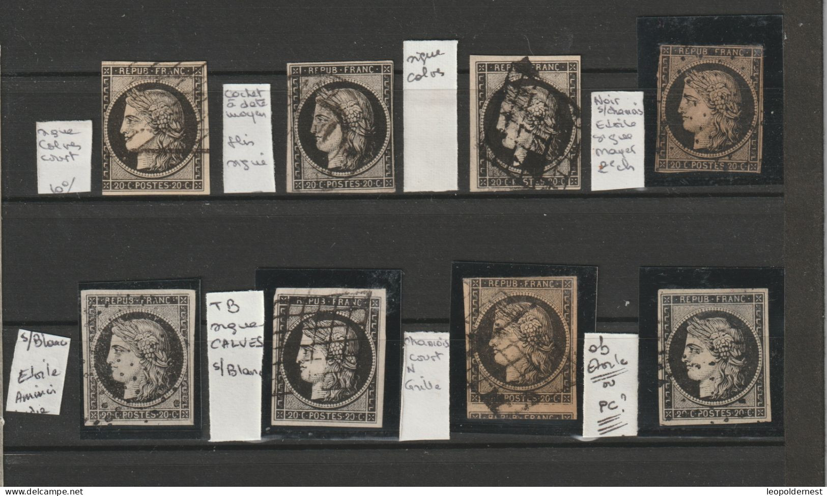 Céres N°3 : Lot De 8 Timbres B à TB - 1849-1850 Ceres