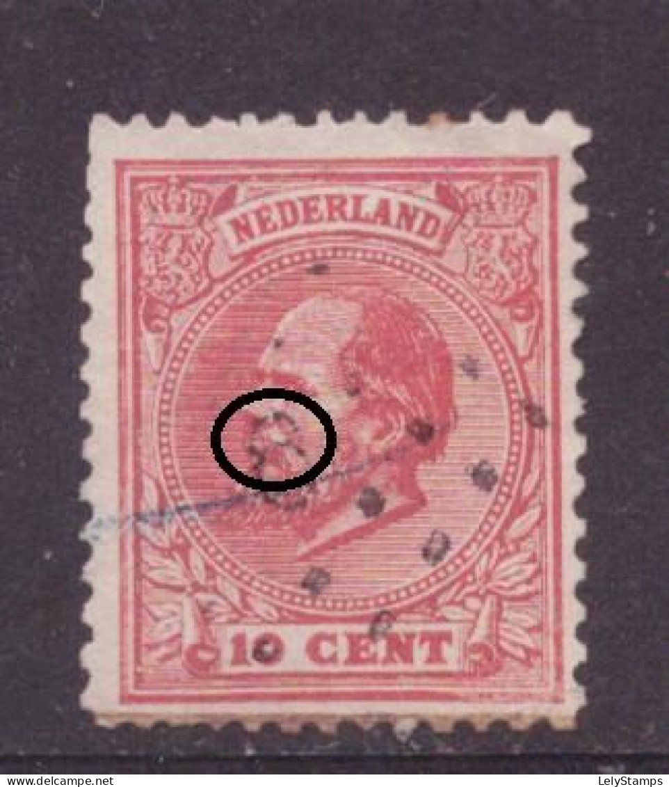 Nederland / Niederlande / Pays Bas NVPH 21 P5 Plaatfout Plate Error Used (1872) - Abarten Und Kuriositäten