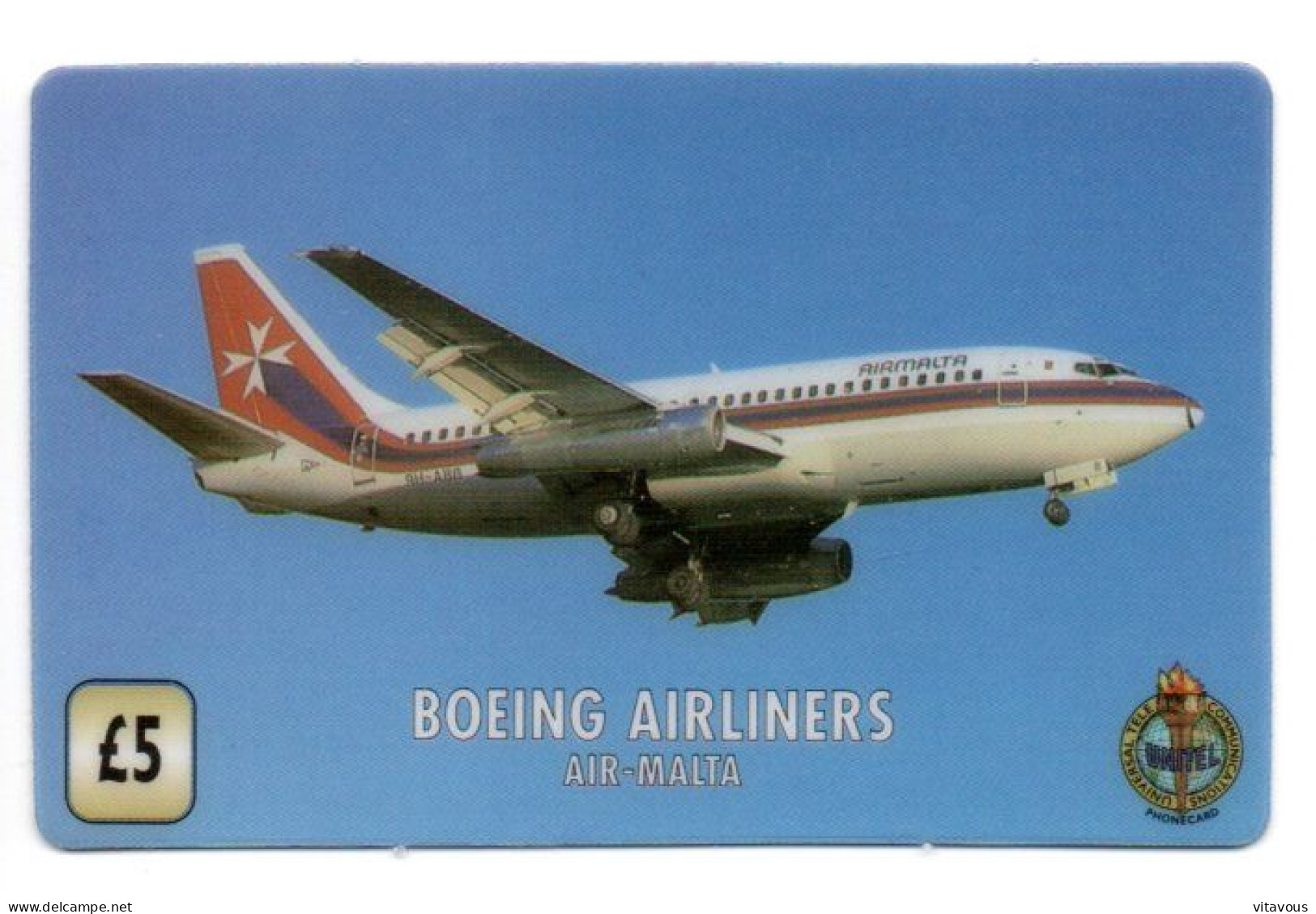 BOEING AIRLINES - Ai Malta Avion Jet Télécarte  Phonecard  (1201) - Malta