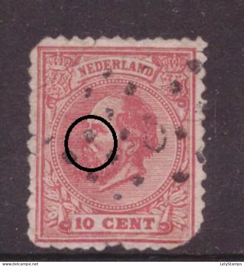 Nederland / Niederlande / Pays Bas NVPH 21 P5 Plaatfout Plate Error Used B-Choice (1872) - Variétés Et Curiosités