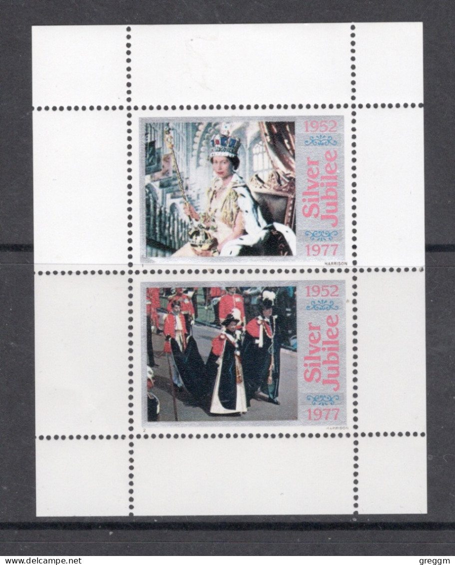 Great Britain MNH 1977 Cinderella Souvenir Sheet Produced For Sliver Jubilee. - Cinderelas